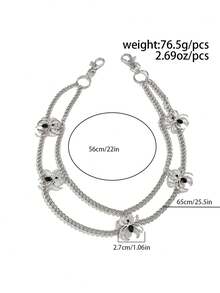 1 pieza Cadena de pantalón con colgante de araña minimalista de estilo punk, joyería de encanto de hip hop para hombres para decoración de pantalones, regalo de Halloween