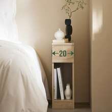 SoBuy 附抽屜的床頭櫃，適用於彈簧床、沙發桌、邊桌、窄電話桌、床頭櫃，白色 寬 x 高 x 深約：20 x 60 x 35 公分 FBT111 - 卡其色 - 查看 8