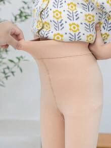 3 件/包 女童/幼儿经典简约休闲保暖内衬厚保暖紧身裤，亲肤柔软时尚百搭打底裤，适合秋冬日常穿着或节日礼物 - 彩色 - 查看 5