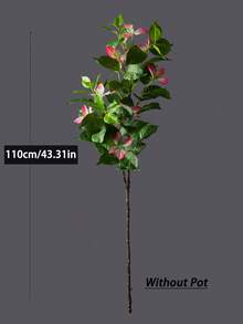 82-144cm Large Artificial Ficus Tree Fake Magnolia Plants Branch Tall Banyan Tree Faux Nandina Tree Rubber Real Touch Fiddle Leaves Plastic Fiddle Plant For Home Garden Office Decor Without 1pc - Hồng - Xem 10