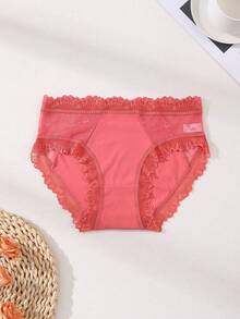 5 Stücke Damen Sexy Spitze Höschen - Eisseide Unterhosen mit niedriger Taille, nahtlos, weich & atmungsaktiv für Yoga, Training & Alltag