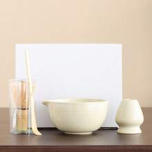 Juego de té Matcha de 5 piezas de cerámica, incluye herramientas de preparación de pasteles/Matcha, tazón de Matcha, batidor de Matcha, taza de Matcha, revolvedor, cuchara de té, juego de tazón de té, ideal para preparar postres y bebidas de té, caja de regalo con estilo japonés, juego de herramientas de batido de Matcha de la dinastía Song