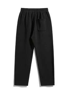 Pantalones casuales con forro polar para hombre, de moda, para otoño/invierno