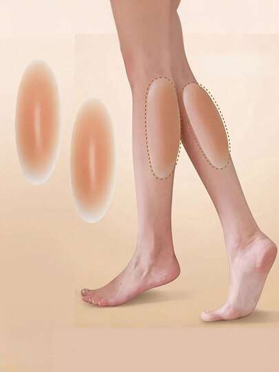 2pcs Ultra-Soft Silicone Leg Shaping Pads ,Adhesive Pad Anti Allergic Soft Silicone Calf Corrector, Skin Friendly, For Crooked Or Thin Skinny Legs,Self-Adhesive, No-Show Design ,Instantly Correct Knock Knees & Support Calves ,Reusable, Comfortable, Discreet - Perfect For Daily Wear !For Outdoor,Sport,Travel,Household,Office,School Summer Cooling,Beach,Travel