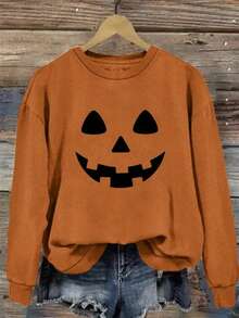 Women Sweatshirts - Orange - View 1