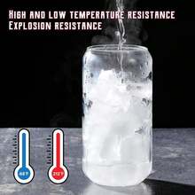 4PCS Glass Cups With Bamboo Lids And Straws, 16OZ Ice Coffee Cup, Drinking Cup Set With Wooden Lids, Home Essential Glass Tumblers For Beer, Cocktail, Tea And Latte Clear. - 4件 - 查看 3