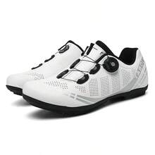 Men Cycling Shoes Outdoor Rubber Flat-Bottomed Lockless Bicycle Sports Shoes Women Road Racing Shoes Unisex MTB Cycling Shoes - White - View 3