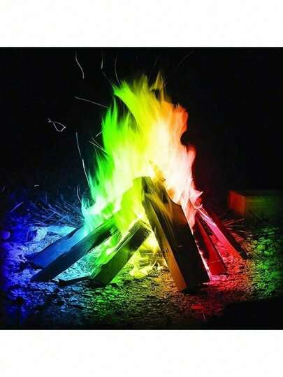 1/3 Pack Colorful Magic Flame Powder, Suitable For Party Celebrations, Fireplace Accessories, Outdoor Magic Campfires, Christmas Colorful Flame Effects