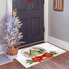 1 Stück Weihnachts-Badezimmermatte - Weihnachtliche Inneneinrichtung, Weihnachtsgeschenke, Weihnachtsdekoration für Zuhause, künstliche Wollfläche mit rutschfester TPR-Rückseite, weiches rechteckiges Design, maschinenwaschbar, geeignet für Badezimmer- oder Schlafzimmerdekoration, Weihnachts-Badezimmerdekoration und -Accessoires, einsetzbar für Hauseingang, Weihnachtsfeier, Schlafzimmer, Türbereich, Badezimmer, Küche, Waschraum, Landhausstil, tragbare personalisierte Mode-Badezimmermatte, schnelltrocknende Fußmatte, Badezimmermatte