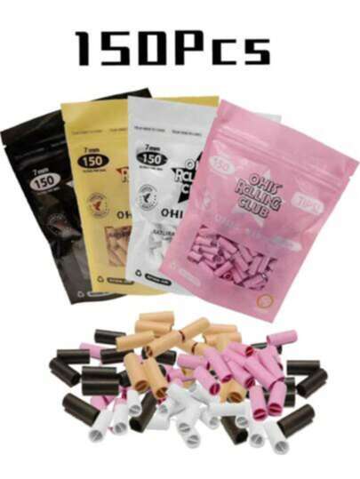 OHIS High-Quality, Durable, 7mm Diameter Disposable Colored Filter Tips (150 Capsules) Handmade Rolling Cigarette Holders Are A Must-Have For Travel Parties, A Great Gift For Father's Day, Or A Boyfriend Gift.