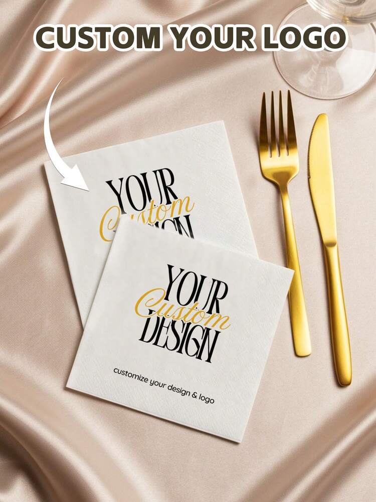 50-500 pezzi Tovaglioli personalizzati, tovaglioli di carta personalizzati con la tua immagine e logo, tovaglioli bianchi monouso a 3 veli, ideali per matrimoni, addii al nubilato, fidanzamenti, attività commerciali, bar, ristoranti, sicuri da usare e toccare, perfetti per decorazioni per feste e matrimoni, tovaglioli per feste personalizzati, tovaglioli con logo personalizzati, decorazioni natalizie - Bianco - Visualizzare 1