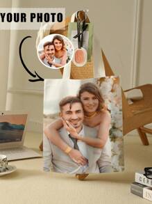 1款定制文字帆船包，独特设计（照片、风景、插图），可折叠，大容量，轻便，时尚，个性化手提包，单肩包，休闲购物袋，新年魅力 - 彩色 - 查看 15