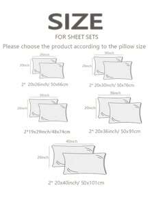 2 件花卉荷叶边枕套套装（不含枕芯），舒适透气柔软亲肤可机洗，适合宿舍、卧室、酒店、所有季节