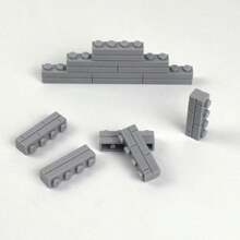 1 Bag Small Particles Thick Wall Bricks 1x2 2+1 1x4 Dots Bulk Accessories Doors Windows DIY Building Blocks Educational Toy For Kids