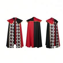 1 chiếc áo choàng hóa trang Red Heart Queen, phụ kiện trang phục nhập vai, thích hợp cho lễ hội, tiệc tùng, Halloween và các ngày lễ khác để mặc - Nhiều màu - Xem 3