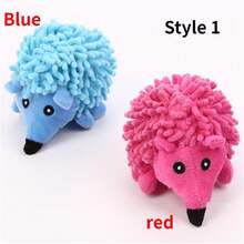 Soft Plush Hedgehog Dog Toys Bite Resistant Cute Design Pet Interactive Chew Squeaky Sound Toy - Multicolor - View 5