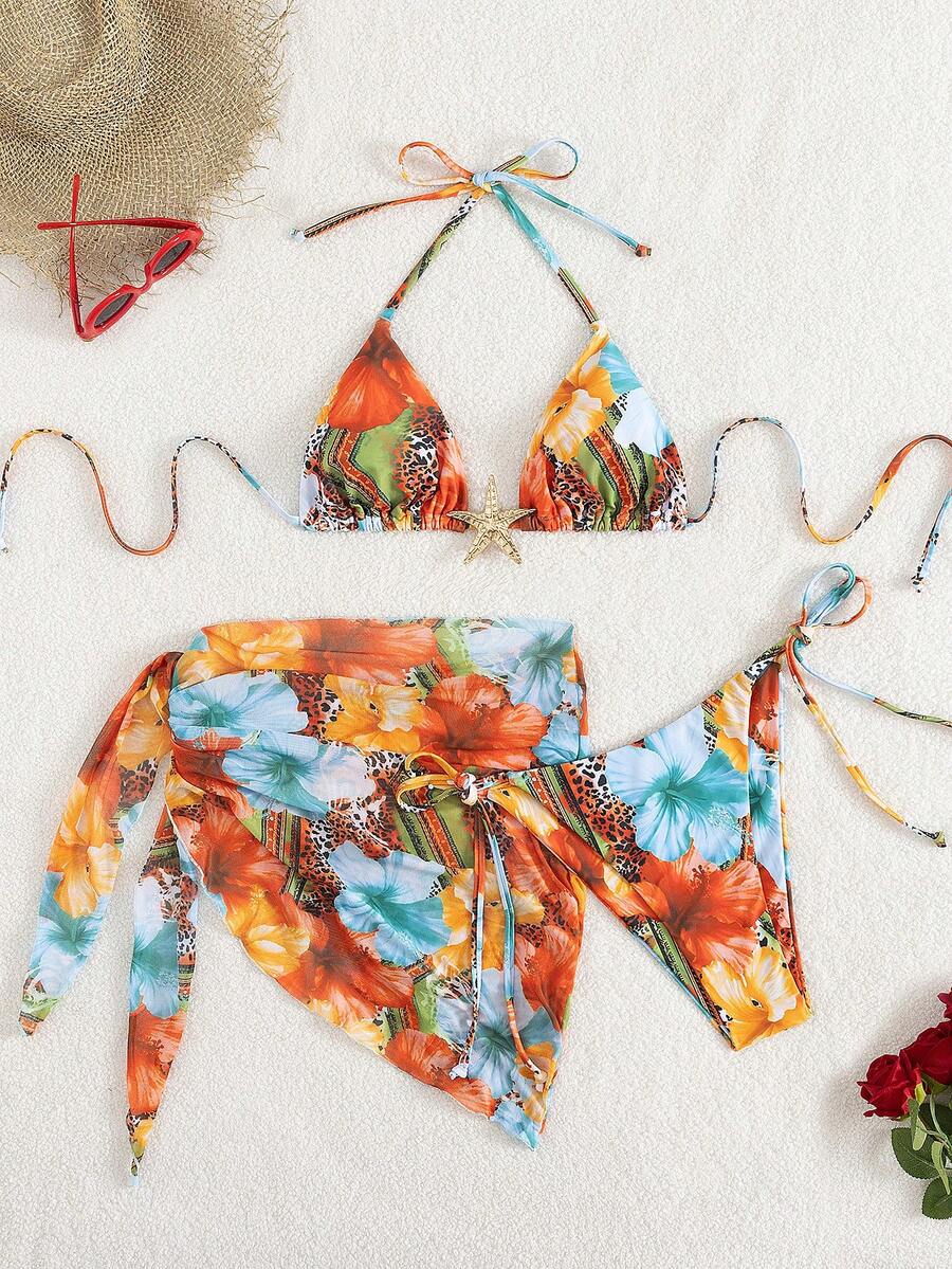New Summer Women's Knot Tied Rope Starfish Decoration Double-Sided Mesh ...