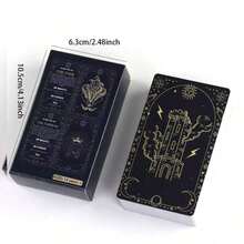 Tarot Cards 78 Deck Gold Foil - Divination Game For Fortune Telling, Meditation, Spiritual Self-Discovery, Great Men Gifts & Collectible Set - 1套 - 查看 2