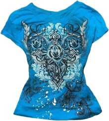 Grunge Shirts Emo Clothes Teen Girls Vintage Graphic Tee Y2k 2000s Goth Top Women Mcbling Short Sleeve StreetwearHalloween Christmas New Year 2026 - Đen Đỏ - Xem 8