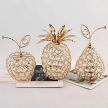 New Creative Crystal Crafts Apple Pear Pineapple Style Home Decoration Pieces - Multicolor - View 2