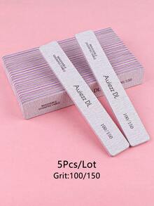 3Pcs/5Pcs/10Pcs Diamond Nail Files, Durable Double-Sided Manicure Files, Rectangular Nail Care Tools - Light Grey - View 12