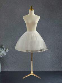 1 件女士白色 2-6 层钢圈新娘婚纱衬裙、礼服衬裙、飞碟衬裙、2 个钢圈 1 个网状公主礼服衬裙、4 层硬网无骨衬裙、4 个钢圈 5 个荷叶边衬裙、3 个钢圈 1 个网状拖尾衬裙、3 层水晶薄纱美人鱼衬裙、超大 6 个钢圈 6 个网状衬裙 - 白色 - 查看 18