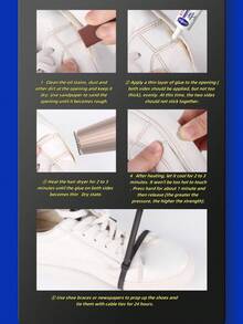 速干修鞋胶，通用皮革及织物胶，不粘皮肤，防水不硬化，修复鞋底开裂，多用途粘合（60毫升）；修鞋胶，1支高强度修鞋胶