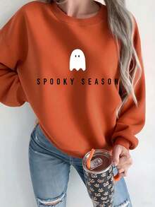 Women Sweatshirts - Orange - View 4