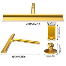 1pc Silicone Squeegee For Shower Glass Doors, Living Room Floor Tabletop Cleaning Cleaner Cleaning Squeegee - Perfect For Home And Commercial Use, Home Bathroom Floor Mirror Cleaner, Silicone Shower Squeegee, Cleaning Tool For Home, Kitchen, Bathroom & Car - Multicolor - View 4