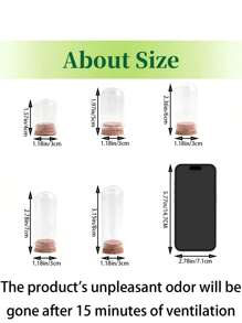 2/5 Stücke Schmuckstein künstliche Blume Glockenglasform mit Korkunterseite für Aufbewahrung, Präsentation & Trockenblumen Deko, Heim-Dekoration, DIY Kunst & Handwerk, Party Geschenke, Blumen Pflanzen, Präparate, Deko-Handwerk