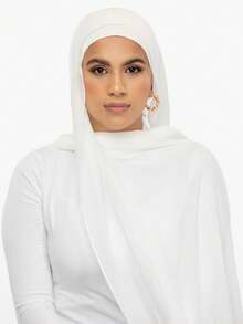 1pc Women's Soft Asymmetrical Digital Printed Pattern Printed Modal Hijabs Scarf - Multicolor - View 3