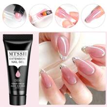 5入組聚合物指甲延伸凝膠套裝,浸泡式uv Led 10ml亞克力水晶白色透明裸粉凝膠指甲油,uv建構凝膠 - 藕粉色 - 查看 8