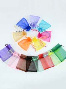 100/50/10/1件套，随机颜色珠宝收纳袋，返校季 - 彩色 - 查看 5