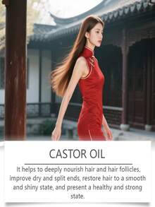 Dầu dưỡng tóc Castor Oil 50ml, giàu dưỡng chất, giúp tóc chắc khỏe, cải thiện tình trạng tóc khô và xơ rối, tăng độ mượt và bóng, giảm xơ rối, thúc đẩy sức khỏe da đầu và sự phát triển của tóc. - Dầu dưỡng tóc thầu dầu - Xem 5