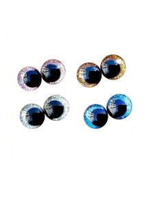 16pcs 14mm 3d Sparkling Safety Eyeballs, Diy Eyes For Crochet, With Bowl Washers, Moon Crochet Amigurumi Eyeballs, For Crochet Animal Craft Eyeballs, Plush Crochet Eyeballs For Craft Halloween Decorations - Multicolor - View 24