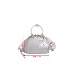 2个/套透明果冻可调节单肩包，适合旅行、上学、工作、办公、斜挎。