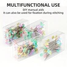 50/100/200 chiếc Ghim định vị, Ghim ngọc trai màu, Ghim trang trí, Ghim may quần áo, Nút, Nơ - Nhiều màu - Xem 3