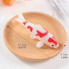 2/4 件逼真锦鲤装饰 | 橙色、白色、黑色、红色多色人造鱼 | 淡水水族箱/池塘造景装饰 | 精细鳞片 + 逼真眼睛设计 | 塑料，无化学污染 | 水生宠物压力缓解，适用于室内淡水池塘、造景、水族箱装饰 - 彩色 - 查看 4