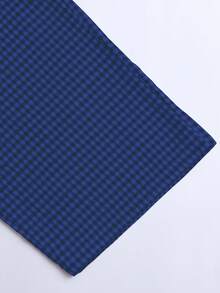 2026春夏加大码格子阔腿裤，女士波西米亚风沙滩裤 | 伊比沙音乐节服装，德比日风格沙滩裙 - 藍色 - 查看 8