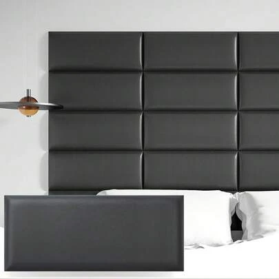 10 st/5 st självhäftande mjuka paneler, självhäftande 3D-texturerade väggpaneler, kollisionsskyddande väggpaneler, 23 x 49 cm självhäftande mjuka läderpaneler (flera färger), lämplig för sovrumssänggavel, vardagsrum, barnrum, kontorsväggdekor