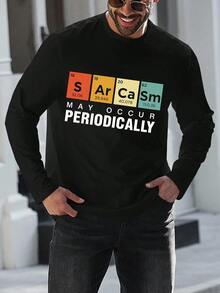 Men Letter Graphic Tee - màu đen - Xem 1