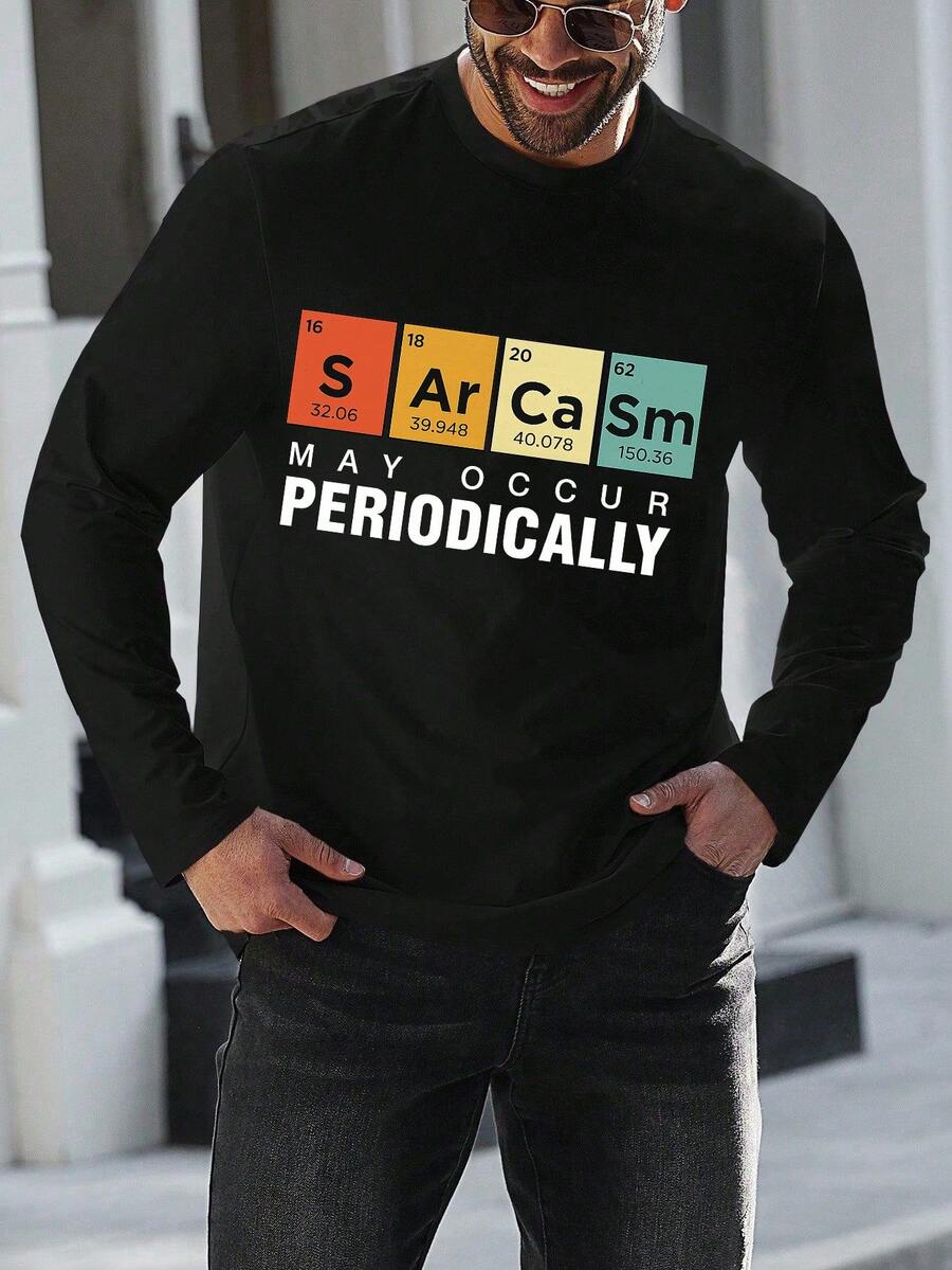 Men Letter Graphic Tee - màu đen - Xem 1