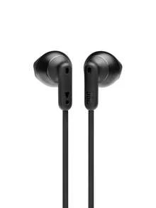 Tune 215BT 蓝牙无线入耳式耳机，配备 3 键麦克风/线控、扁平线缆和强劲的 JBL 纯低音音效 - 黑色 - 查看 2