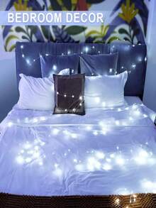 1 Lichterkette mit LED-Feenlichtern, weiße Farbe, batteriebetriebene Kupferdrahtlichterkette, geeignet als Geschenk, für Schlafzimmer, Weihnachten, Partys, Hochzeiten, Tischdekoration, Halloween, Sträuße, Gartendekoration, 1m/3m/5m (Batterien nicht enthalten)