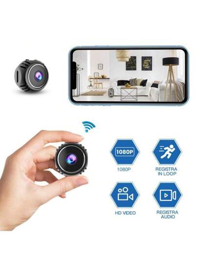 1pc High Definition Small Slimme Wireless Camera Supports Wi Fi Connection, Mobile APP Remote Viewing, 1080P Video Recording, Battery /USB Power Supply, Home Property Security, Monitoring Flexible view 2