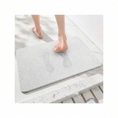 Diatomite Stone Bath Mat Absorbent Drying Bathstone Bathmat Rugs Non-Slip Mat