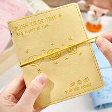 1 Planejador de folhas soltas M5, prato de pelúcia colorido, planejador com padrão de desenho animado, livro de adesivos decorativos faça você mesmo, adequado para cenários de criação de planejadores