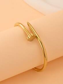 4pcs/3pcs/1pc 18K Gold Stainless Steel Bracelet, Luxurious & Elegant Jewelry, European & American Style, Suitable For Women, Festivals, Parties, Street Style, Banquets, Music Festivals, Gifts, Summer Beach Parties