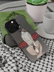 1个老鹰复古图案手机壳，红色条纹，红色头巾，老鹰图案，趣味设计，磨砂防摔保护摄像头，兼容 11、12、13、14、15、16 Pro Max、X、XS、XR、16E、15 Plus，兼容三星Galaxy、OPPO、Realme、vivo、Redmi、Infinix、荣耀X50i，防水防震防刮，国际版，非国内版 - 彩色 - 查看 3