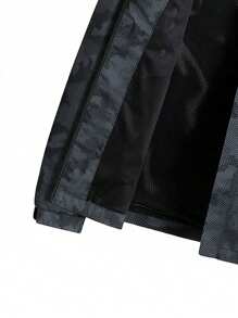 1 件运动型男士户外运动骑行钓鱼徒步防风防水迷彩软壳夹克 - 黑色 - 查看 7